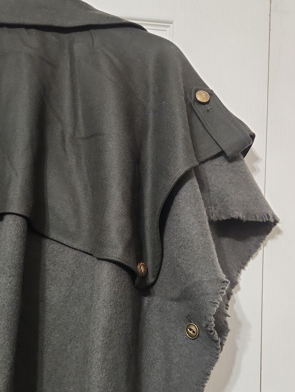 NWT Rag&Bone Mixed Media Trench Poncho. Size 1 - Picture 9 of 11